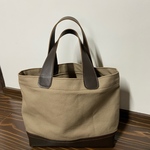 トートバッグ　帆布×レザー