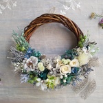 Lune Bonheur＜vert cypres＞＊ハーフムーンリース＊プリザーブドフラワー＊お花＊ギフト＊結婚祝い＊新築祝い＊お誕生日祝い＊ウェディング＊母の日