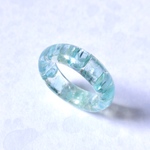 【受注制作】癒しの色 アパタイト レジン リング　名入れ可能。