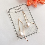 送料無料♡再販♡パールとひねりゴールドの上品イヤリング／ピアス