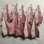 【送料無料】折り鶴　折り紙　桜　折り鶴シャワー