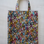 ぺったんこバッグ*リバティ*Alexandra*ピンク&パープル*32×28㎝