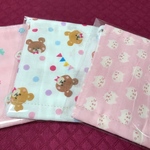 ３月１４日で販売終了😷幼稚園児〜小学低学年用マスク３枚セット(ピンクパンダ+白地にクマさん+ピンクネコちゃん)