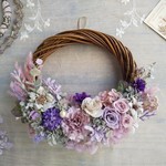 Lune Bonheur＜tulipe noire＞＊ハーフムーンリース＊プリザーブドフラワー＊お花＊ギフト＊結婚祝い＊新築祝い＊お誕生日祝い＊ウェディング＊母の日