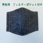 立体マスク男性用　紺