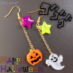 《再販9》暗闇で光る！【Happy Halloween】ピアスorイヤリング