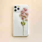 𓇗アルテルナンテラの立体スマホケース𓇗【全機種対応】 iPhone 8 XR 11 pro Galaxy HUAWEI Xperia Android他　ドライフラワー　シンプル 　クリア　春