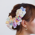 RAINBOW ribbon FLOWER 