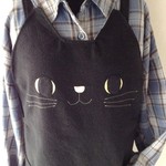 ✴︎オーダー ちびた様✴︎黒猫のエプロン（コットンリネン）
