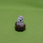 イースターエッグのシマエナガ 羊毛フェルト