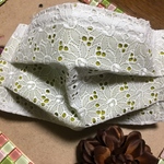 コットンレース プリーツマスク ワイヤー入り