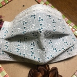コットンレース プリーツマスク ワイヤー入り