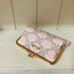 がま口お財布＊ダマスク柄pink＊