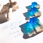 ＊限定ver.＊ ウミホタルの光る海 "小さく切り取った海”  アクアリウム キーホルダー/ストラップ/ネックレス＊再販×8