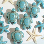 海シリーズ  ヒトデ 亀 ハンドメイド 天然石 トルコ石 ターコイズ