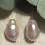 大粒！バロックパールピアス/桜ピンク