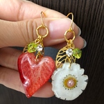 フラワーいちごピアス[送料無料]