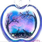 【猫&狐】零れ桜アクセサリートレイ