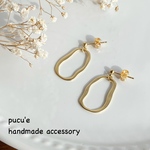 .｡:･゜simple.｡:･゜ゆがみフープのシンプルピアス/イヤリング