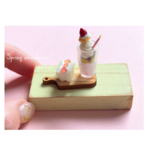 ミニチュアフード★春のいちごパフェ&いちごサンドセット☆