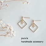 .｡:･゜simple.｡:･゜シンプルスクエアピアス/イヤリング