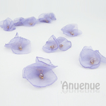 チュールフラワーパーツ (Lilac/ライラック)　４個セット