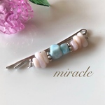 【送料無料】ラリマー　＊ ピンクオパール   天然石ヘアピン　HP016
