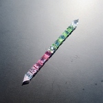 Royal glass pen〈pink×green〉"ピンク×グリーン" 〔ホワイトオパール〕