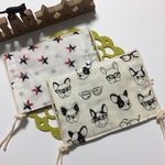 ☆ 子ども用マスク2枚セット ☆ フレンチブルドッグ&スター柄 ☆