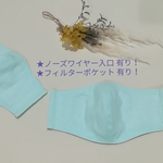 2枚セット 送料無料 立体マスク Mサイズ パステルブルー