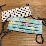 ユニコーン+水玉　プリーツマスク2枚組　ノーズワイヤー入り