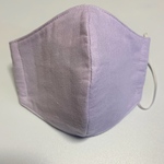 ダブルガーゼ　立体マスク　女性　手作り 布マスク【パープル】