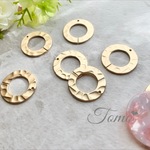 【4個】28mm  ゴールド  チェーンサークル  ラウンド  金属パーツ♡ #41003