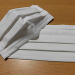 【ゴム無】ハンドメイド　【ゴム無】ワイヤー入り白色プリーツマスク　2個セット白×白（大人用　男女兼用）手作り
