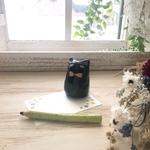 猫目にゃんこ 黒猫 蝶ネクタイ/ -ペーパーウェイト-