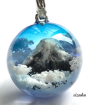 24㎜蓄光　雲海と富士山　キーホルダー