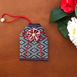 （菱形赤糸）畳の「縁結び」お守り袋