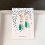 ✦大人シンプルな緑のイヤリング