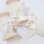 コットンリボン♡アイスクリーム2yard『Cotton Ribbon～chiffonシフォン～Ice Cream』ウッドコイル付き♡結婚式ブーケ/結婚式招待状/結婚式ＤＩＹなどに♡インポートリボン