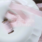 コットンリボン♡ブラッシュピンク2yard『Cotton Ribbon～chiffonシフォン～blush pink』ウッドコイル付き♡結婚式ブーケ/結婚式招待状/結婚式ＤＩＹなどに♡インポートリボン