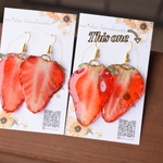 本物いちごのピアス②