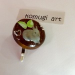森へようこそ。野うさぎとオープンハートのポニーフック 