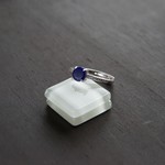 ラピスラズリ　CZラインリング　SILVER925