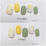 【No.031】春ネイル/ミモザネイル/シンプル/オフィス/上品
