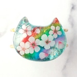 虹架かる＊桜の猫リング