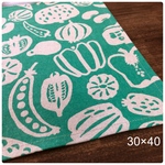 お野菜柄グリーン　ランチョンマット  30×40
