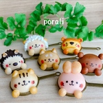 【受注製作】ミニチュア まん丸動物パン (チャーム)
