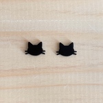 にゃ〜^. .^♡キュートな猫ちゃんピアス、イヤリング(小)黒猫)