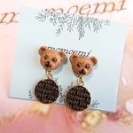 ベア🐻カボションのピアス