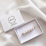 あこや真珠  5連パール   ブローチ